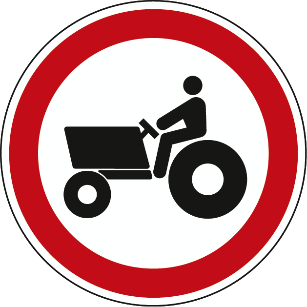 C3h - Trânsito proibido a veículos agrícolas