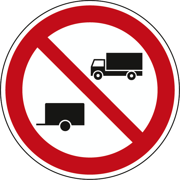 C4b - Trânsito proibido a automóveis de mercadorias e a veículos a motor com reboque