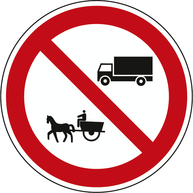 C4d - Trânsito proibido a automóveis de mercadorias e veículos de tração animal