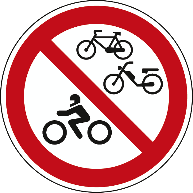 C4f - Trânsito proibido a veículos de duas rodas