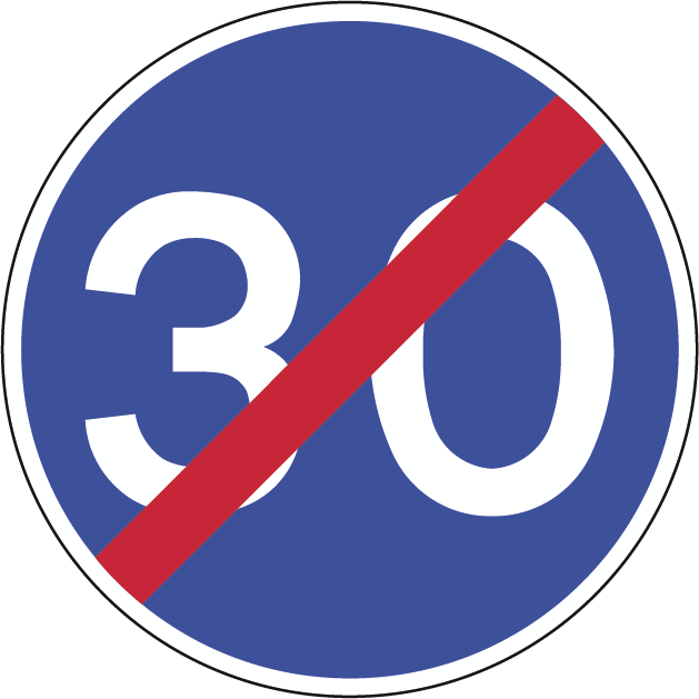 D14 - Fim da obrigação de transitar à velocidade mínima de ... km por hora