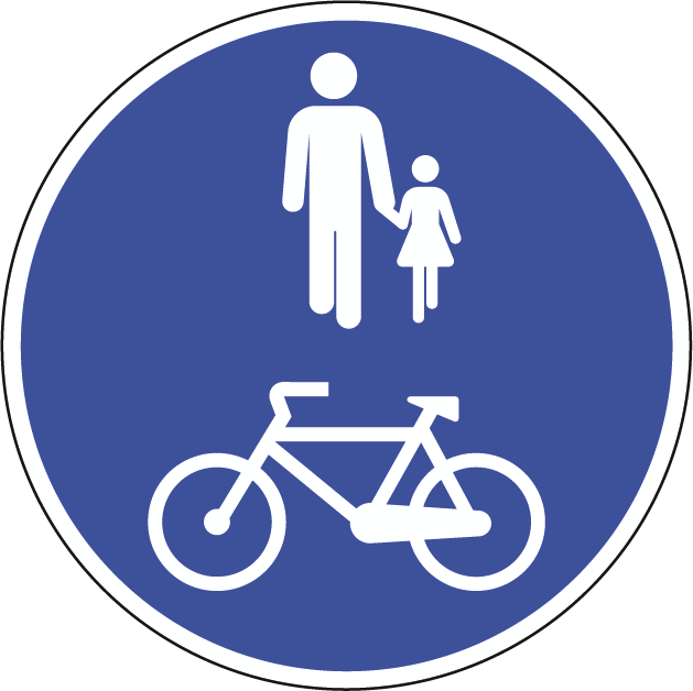 D7e - Pista obrigatória para peões e velocípedes