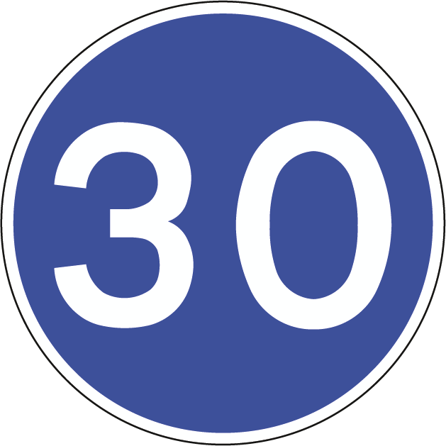 D8 - Obrigação de transitar à velocidade mínima de ... km por hora