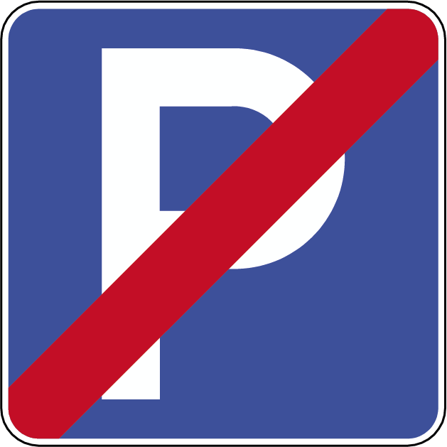 H40 - Fim de estacionamento autorizado