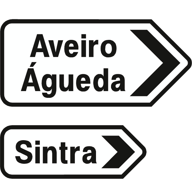 J1 - Direção de via de saída